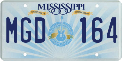 MS license plate MGD164