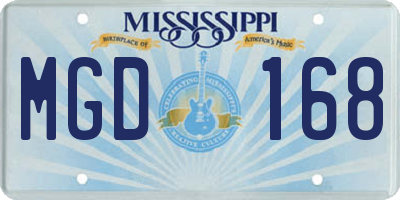 MS license plate MGD168
