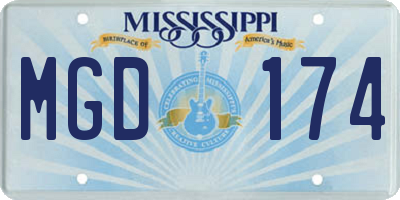 MS license plate MGD174