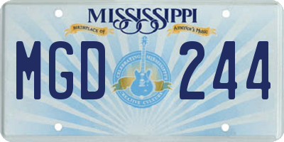 MS license plate MGD244