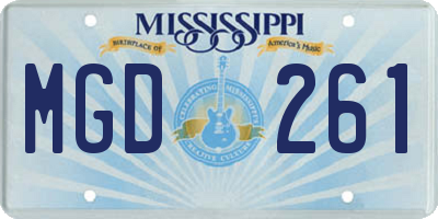 MS license plate MGD261