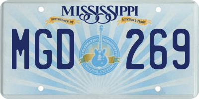 MS license plate MGD269