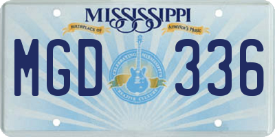 MS license plate MGD336