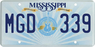 MS license plate MGD339