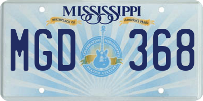 MS license plate MGD368