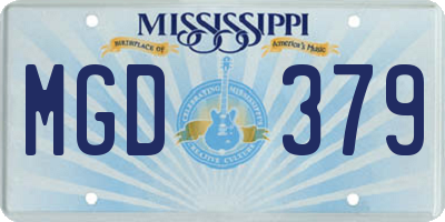 MS license plate MGD379