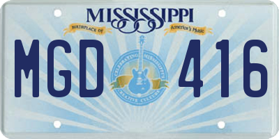 MS license plate MGD416