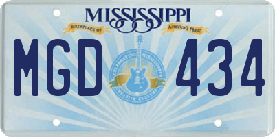 MS license plate MGD434