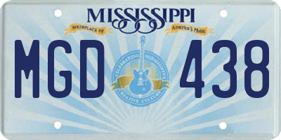 MS license plate MGD438