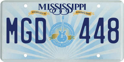 MS license plate MGD448