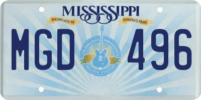 MS license plate MGD496