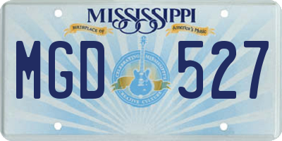MS license plate MGD527