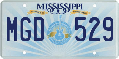 MS license plate MGD529