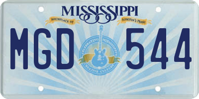 MS license plate MGD544