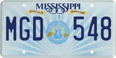 MS license plate MGD548