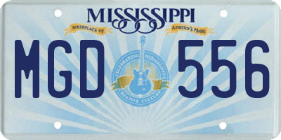 MS license plate MGD556