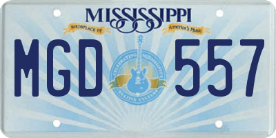MS license plate MGD557