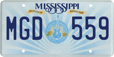 MS license plate MGD559