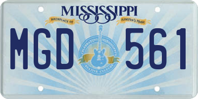 MS license plate MGD561