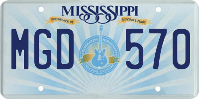 MS license plate MGD570