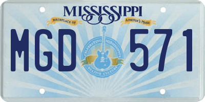 MS license plate MGD571