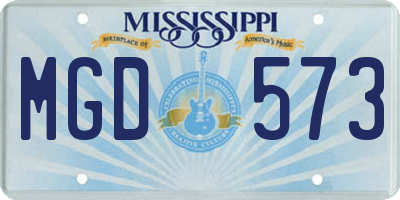 MS license plate MGD573