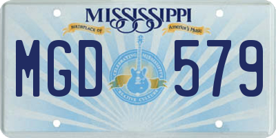 MS license plate MGD579