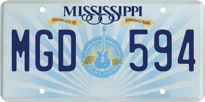 MS license plate MGD594