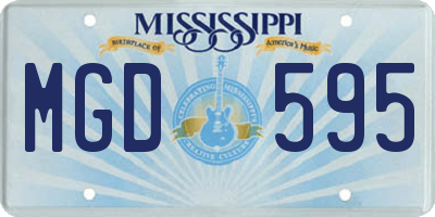 MS license plate MGD595