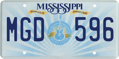 MS license plate MGD596