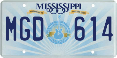 MS license plate MGD614