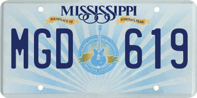 MS license plate MGD619