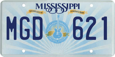 MS license plate MGD621