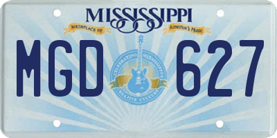 MS license plate MGD627