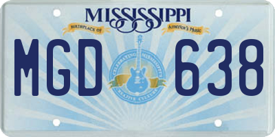 MS license plate MGD638