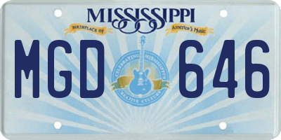 MS license plate MGD646