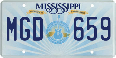 MS license plate MGD659
