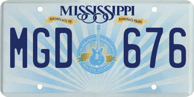 MS license plate MGD676