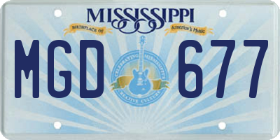 MS license plate MGD677