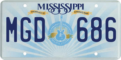 MS license plate MGD686