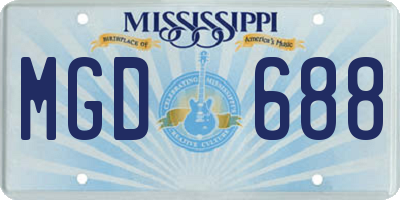 MS license plate MGD688