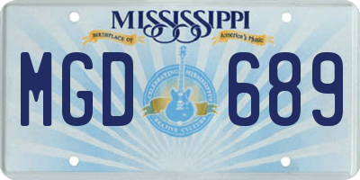 MS license plate MGD689