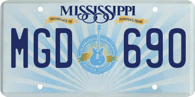 MS license plate MGD690