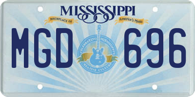 MS license plate MGD696