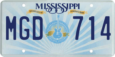 MS license plate MGD714