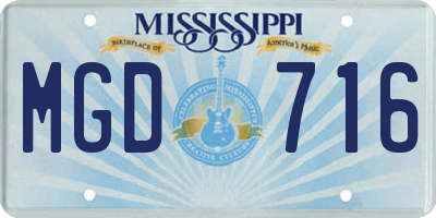 MS license plate MGD716