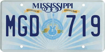 MS license plate MGD719