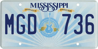 MS license plate MGD736