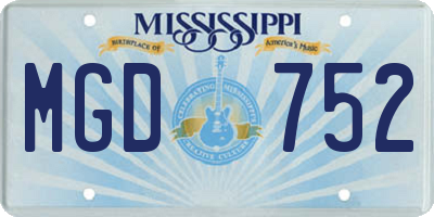 MS license plate MGD752