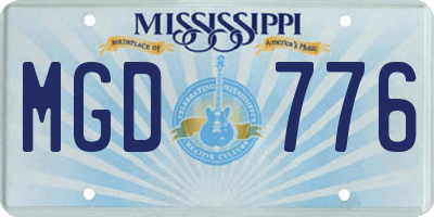 MS license plate MGD776
